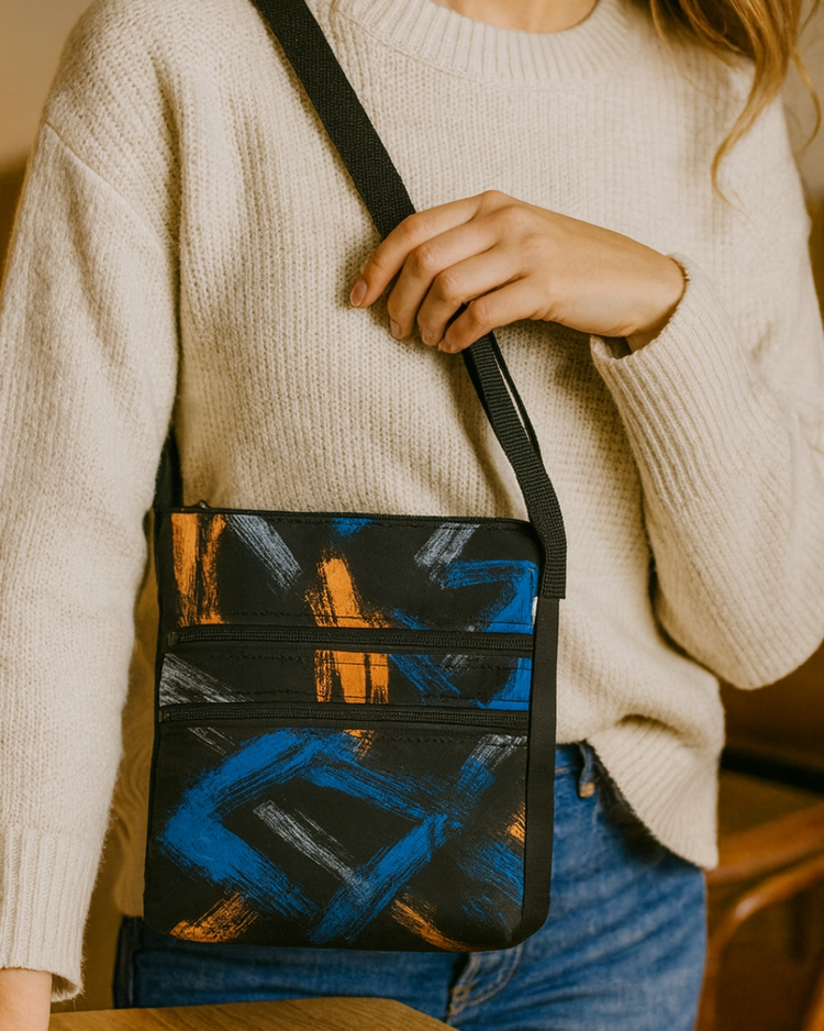 Handmade Crossbody | Adjustable Strap, Multi-Pocket Travel Shoulder Bag